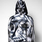 WHITE GRAFFITI ZIP HOODIE