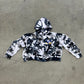 WHITE GRAFFITI ZIP HOODIE